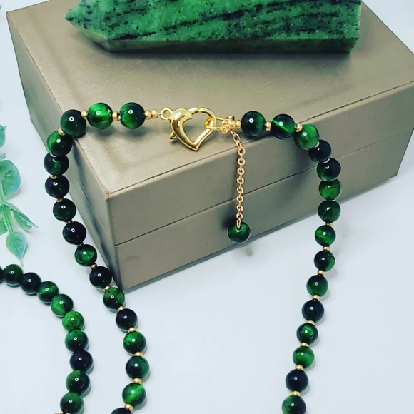 Green Tiger Eye set - Picture 4 of 5
